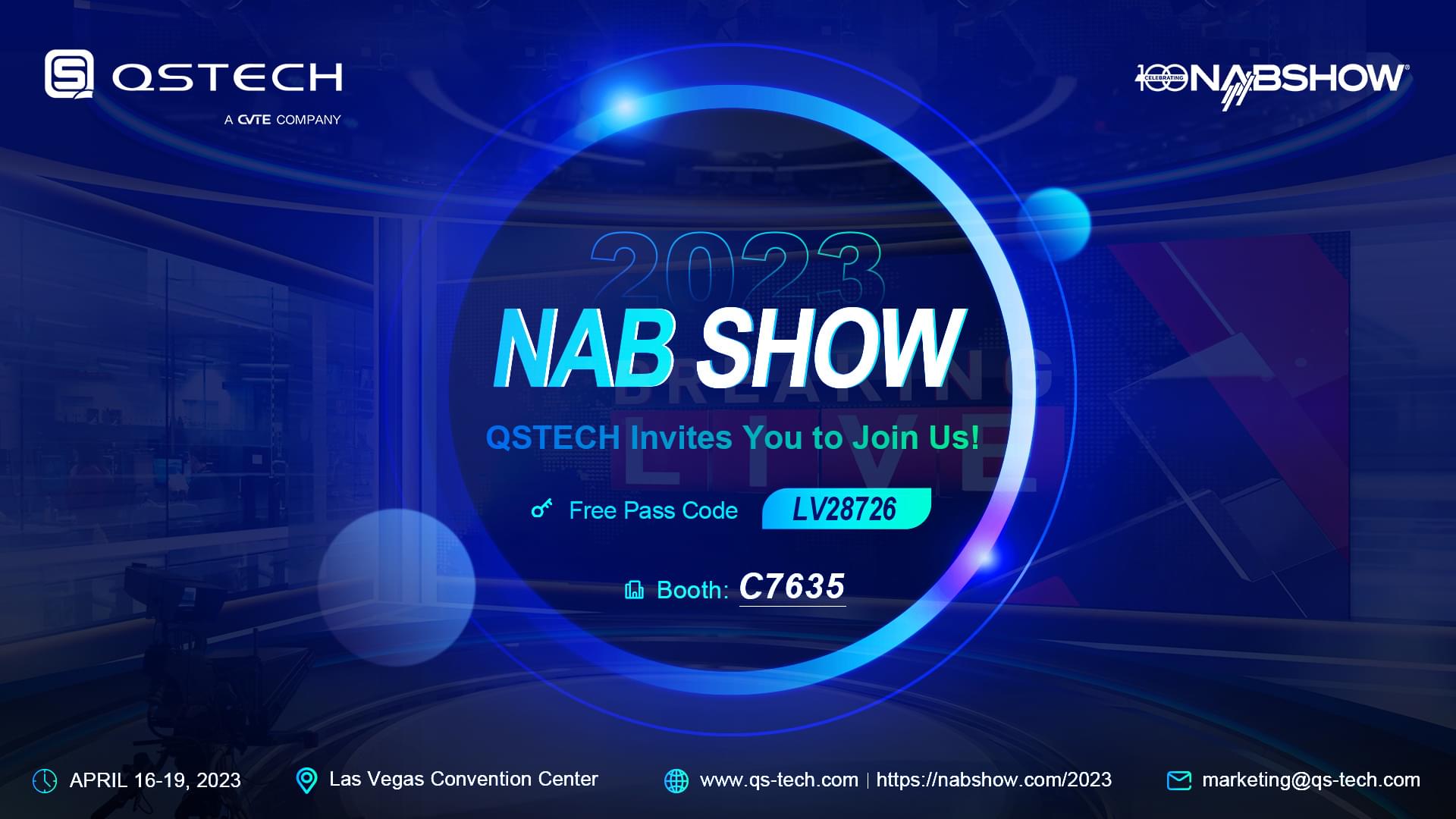 Visit Us at NAB Show 2023 - INVITATION