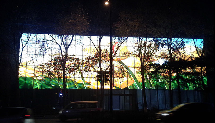 Outdoor LED Mesh Display Solution at Changchun IFC