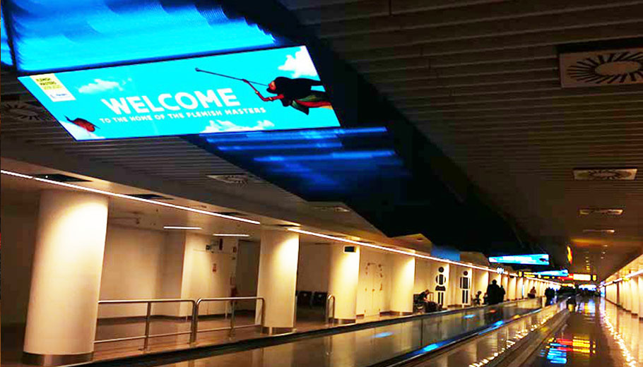 Commercial LED Poster in Belgium Airport
